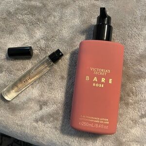 Victoria's Secret Bare Rose Lotion and Perfume Set